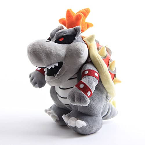 uiuoutoy Super Mario Bros Gris seco Bowser Bones Koopa Peluche Juguete Suave muñeca