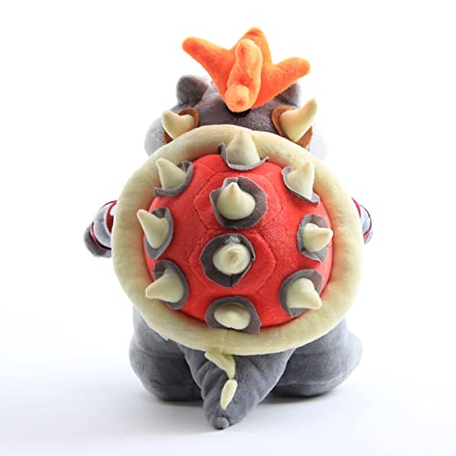 uiuoutoy Super Mario Bros Gris seco Bowser Bones Koopa Peluche Juguete Suave muñeca