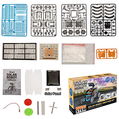 Ulikey Robot Juguete para Niños, 12 en 1 Kit de Ciencia, Kit de Construcción Robot Solar, DIY Juguete Educativo, Regalos Creativo para Niños de 8 a 12 Años