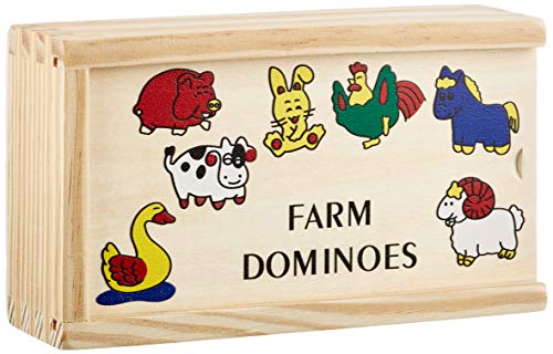 Unbekannt Small Foot Company 7094 N0113 - Dominó de Granja (Madera, tamaño Pequeño, 16,5 x 9,5 cm, 2 Jugadores)