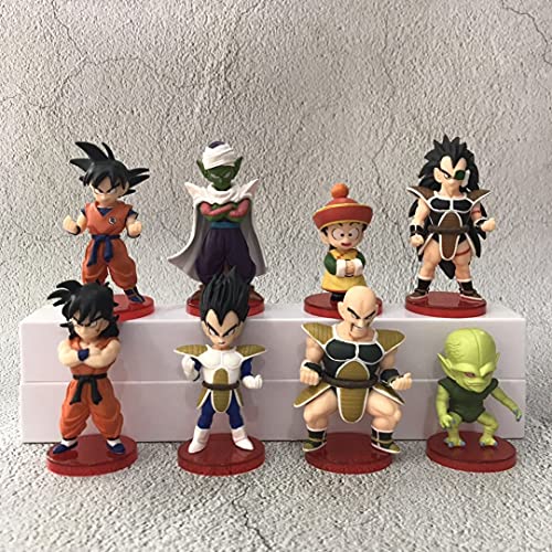 VFFREGE V Dragon Ball 2 generación 8pcs Q versión Mini Figuras De Anime Figuras DecoracióN Adornos Coleccionables Juguete Muñecos Y Figuras De Acción Modelo De Personaje/Anime Hobby ColeccióN PVC