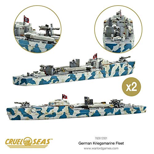 Warlord Games Cruel Seas Miniatures Game Expansion Set German Kriegsmarine Fleet *English Vers