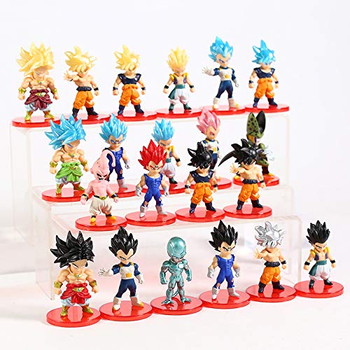 World Collection Lote de 21 Piezas de Dragon Ball,Lote Completo de Figuras del Universo de Bola de Dragon,Figuras coleccionables Goku