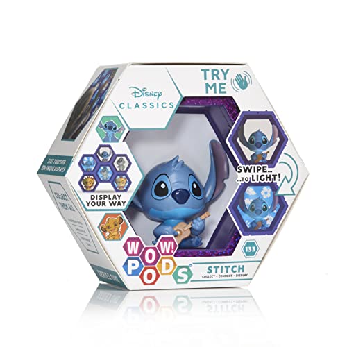 WOW! PODS Stitch - Lilo & Stitch | Figura de colección Oficial de Disney Classic, iluminada, con Cabeza extragande