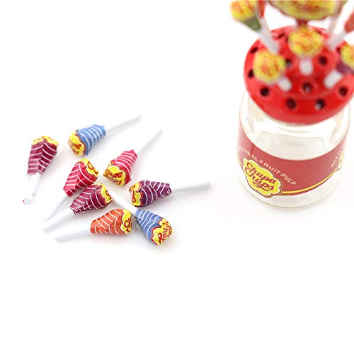 ypypiaol Lollipop De Azúcar De Postre En Miniatura con Soporte De Caja De Dulces Regalo De Accesorios De Casa De Muñecas 1#