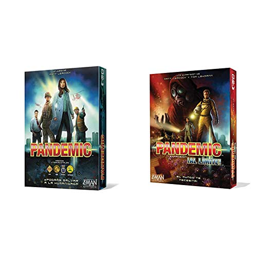 Z-man Games España Pandemic-¡El Destino de la Humanidad está en vuestras Manos, Multicolor (ZM7101ES) + Z-man Games España - Juego de Tablero Pandemic ¡al límite!, Español, Multicolor