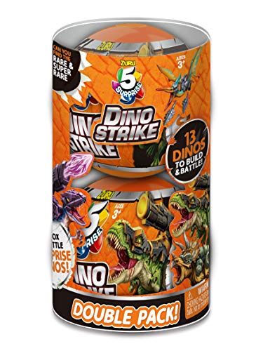 ZURU 5 SURPRISE 7748-S001 Dino Strike Sorprende Misterio Battling coleccionables, Naranja