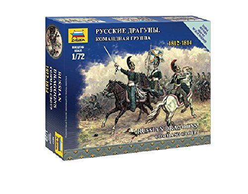 Zvezda Models Russian Dragoon Command Group - Napoleonic Wars Model Kit (1/72 Scale)