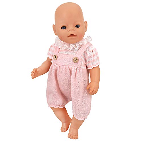 ZWOOS Ropa de Muñecas para New Born Baby Doll, Lindo Atuendo de Algodón para Muñecas 35-43 cm