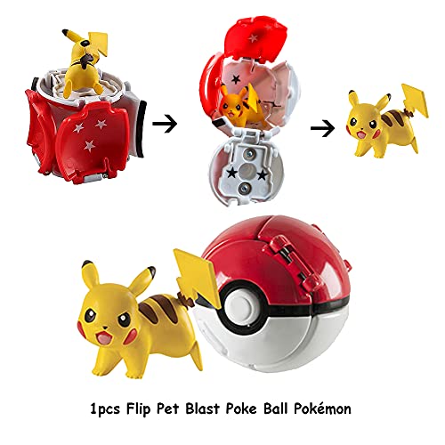 000 Poke Bolas Pikachu Pokeball Figuras Pikachu Throw en Pop Poke Ball Poke para Niños Juego de Regalo