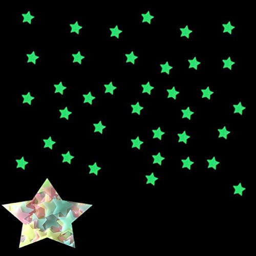 100pcs / bolsa 3cm Juguetes que brillan en la oscuridad Pegatinas de estrellas luminosas Sofá de dormitorio Pintura fluorescente Pegatinas de PVC de juguete para habitación de niños-negro, Australia