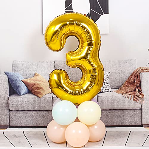 2 globos numeros 36 años, Number globo número 36 Dorado para Hombres Mujeres niños,40" Figuras Gold globo de lámina de helio inflable, gigante grande decoración fiesta de cumpleaños boda (xxxl 100cm)