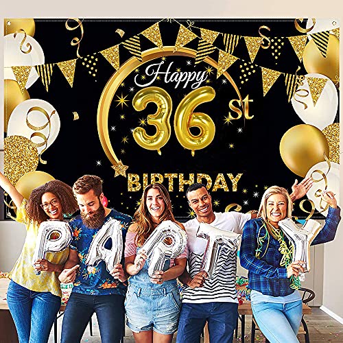 2 globos numeros 36 años, Number globo número 36 Dorado para Hombres Mujeres niños,40" Figuras Gold globo de lámina de helio inflable, gigante grande decoración fiesta de cumpleaños boda (xxxl 100cm)