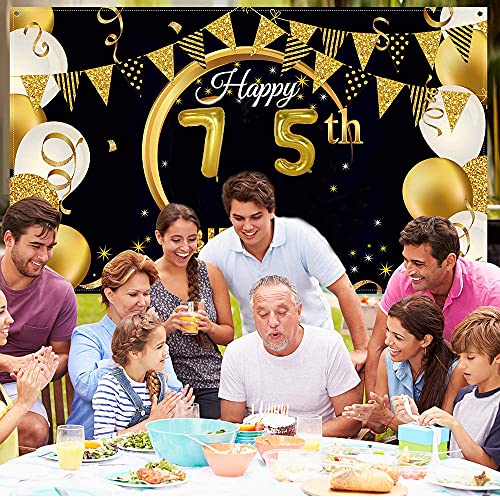 2 globos numeros 75 años, Number globo número 75 Dorado para Hombres Mujeres niños,40" Figuras Gold globo de lámina de helio inflable, gigante grande decoración fiesta de cumpleaños boda (xxxl 100cm)