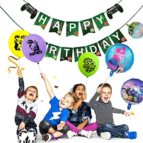 25 Pcs Video Game Party Balloons, Videojuegos Cumpleaños Decoraciones, Artículos de Fiestas para Fanáticos de los Videojuegos globo Decoraciones para Cumpleaños de Tema de Videojuegos