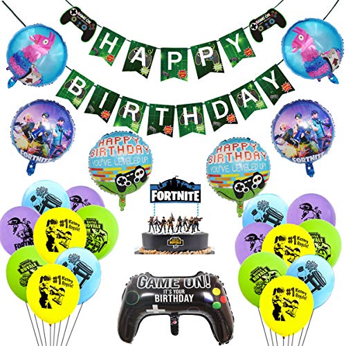 25 Pcs Video Game Party Balloons, Videojuegos Cumpleaños Decoraciones, Artículos de Fiestas para Fanáticos de los Videojuegos globo Decoraciones para Cumpleaños de Tema de Videojuegos