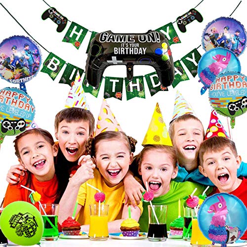 25 Pcs Video Game Party Balloons, Videojuegos Cumpleaños Decoraciones, Artículos de Fiestas para Fanáticos de los Videojuegos globo Decoraciones para Cumpleaños de Tema de Videojuegos