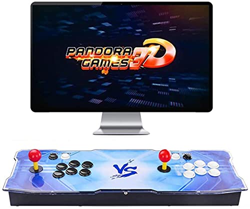 [3400 Games in 1] Pandora Box 12 con 3400 Juegos Retro Consola Maquina Arcade Video Gamepad,2 Joystick Partes de la Fuente de alimentación HDMI y VGA y Salida USB