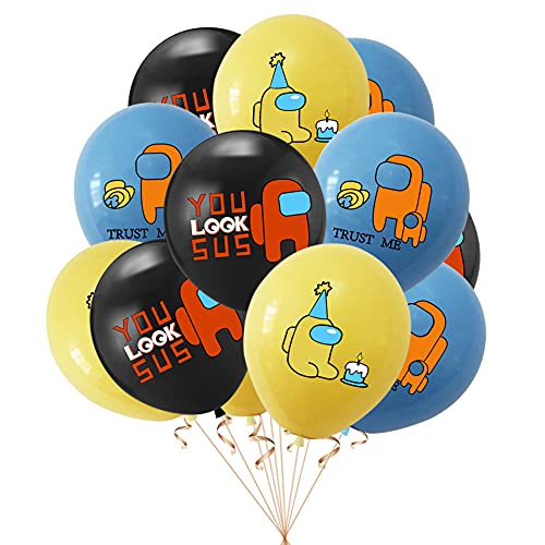 38 piezas AmoungUs globos Globo de Temática Juegos de Matanza de Hombre Lobo Espacial Decoración de la Fiesta de Banner de Feliz Cumpleaños Adorno de torta Suministros de Fiesta para Niños