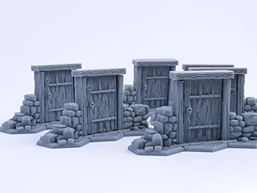 3D Vikings Gloomhaven Puertas de trabajo, Puertas para juegos de mesa (paquete de 3)