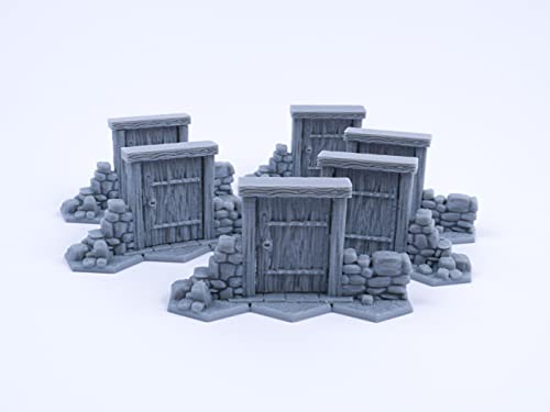 3D Vikings Gloomhaven Puertas de trabajo, Puertas para juegos de mesa (paquete de 3)