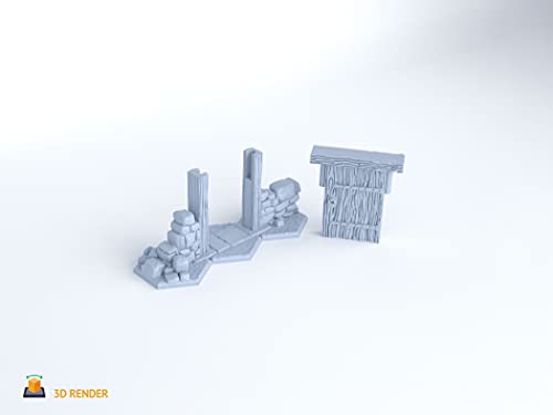 3D Vikings Gloomhaven Puertas de trabajo, Puertas para juegos de mesa (paquete de 3)