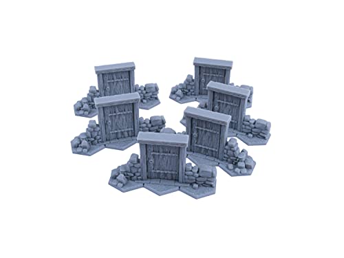 3D Vikings Gloomhaven Puertas de trabajo, Puertas para juegos de mesa (paquete de 3)