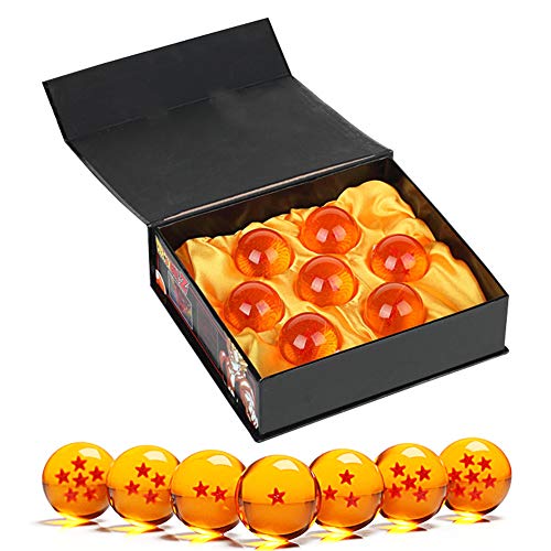 7 Piezas Bolas Dragon Ball, Bolas de Dragón Estrellas con Caja de Regalo, Coleccionables para Dragonball Z Regalo ( Diámetro 4,3CM)