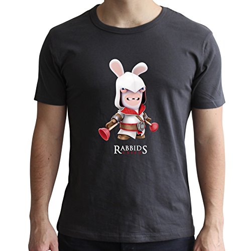 ABYstyle abystyleabytex370 _ S Raving Rabbids parodia de CREDO camiseta para hombre (pequeño)