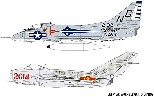 Airfix-1/72 Mig 17F Fresco Douglas A-4B Skyhawk Dogfight Double Construcción de maquetas. (Hornby Hobbies LTD A50185)