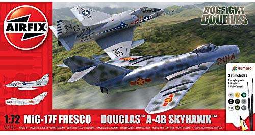 Airfix-1/72 Mig 17F Fresco Douglas A-4B Skyhawk Dogfight Double Construcción de maquetas. (Hornby Hobbies LTD A50185)