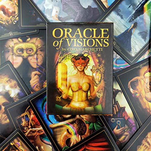 AIZYR Edición Inglesa Set De Cartas De Tarot Vidente - Cartas De Visiones De Oracle, Tarjeta De Juego Que Dice El Futuro para El Pronóstico del Destino, Fiesta Familiar