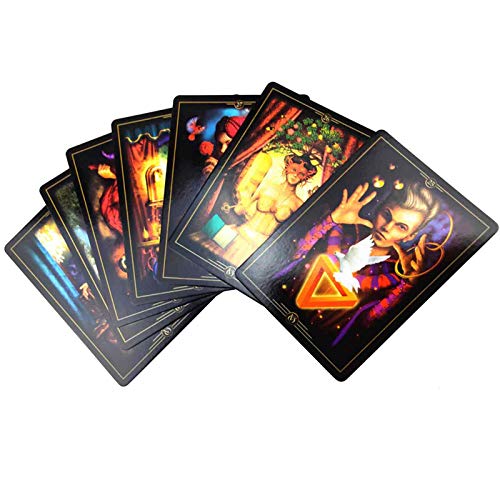 AIZYR Edición Inglesa Set De Cartas De Tarot Vidente - Cartas De Visiones De Oracle, Tarjeta De Juego Que Dice El Futuro para El Pronóstico del Destino, Fiesta Familiar