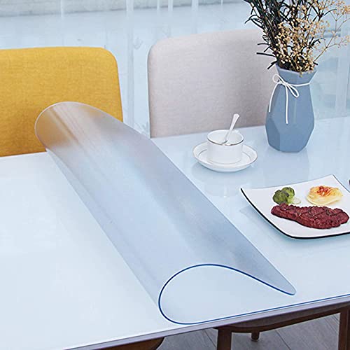 Alfombrillas De Silla,Mantel Transparente Mate Redonda para Oficina en Casa,Alta Resistencia Al Impacto Protector Suelo Enmoquetado Sillaal fombra Protectora,1.5mm(Size:90x90cm/35.43x35.43in)