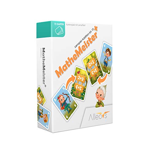 ALLEOVS® Maths Master Plus+ Juego de Aprendizaje de adición más aritmética - aritmética Flash en la Cabeza - Juego de reacción de matemáticas en la Escuela Primaria para niños a Partir de 6 años