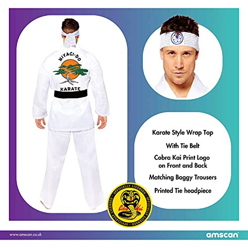 amscan Miyagi Do Karate Standard Disfraz, Blanco, Talla única para Hombre