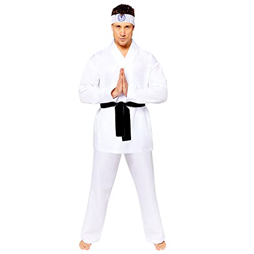 amscan Miyagi Do Karate Standard Disfraz, Blanco, Talla única para Hombre