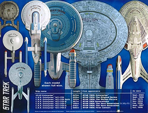 AMT - Kit de maqueta del USS Enterprise de Star Trek - Escala 1:2500, Serie «Cadet», Referencia AMT954.