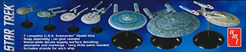 AMT - Kit de maqueta del USS Enterprise de Star Trek - Escala 1:2500, Serie «Cadet», Referencia AMT954.