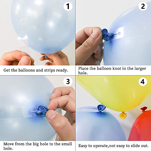 Andiker - Juego de tiras de pegamento para arco de globos y arco de globos para decorar bodas, 6 rollos