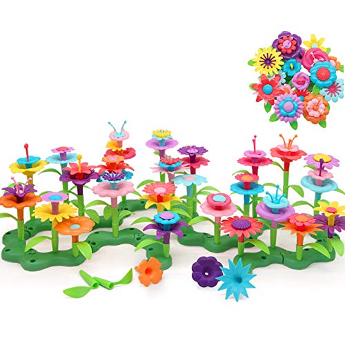 Arreglo Floral Niña Conjunto Ramos Niños Flores Educativas Flores De Jardín Creativo para Niñas De 3 a 7 Años, Ramo De Bricolaje, Juguetes para Bebés, Conjunto Educativo De Bricolaje 52 Piezas