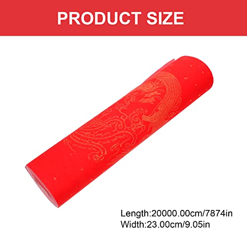 Artibetter 1 roll chino caligrafía papel espesado rojo xuan papel en papel de pareado