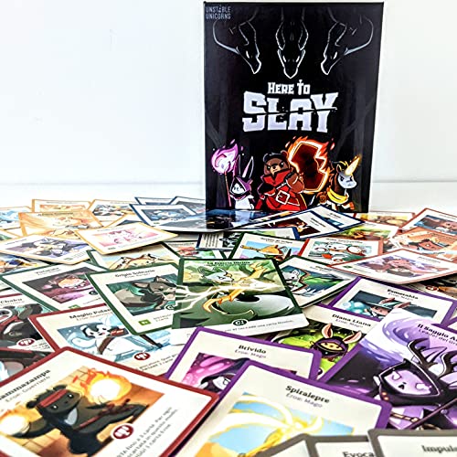 Asmodee Italia - Here To Slay - Juego de Cartas de los Creadores de Unstable Unicorns, edición en Italiano, 8568