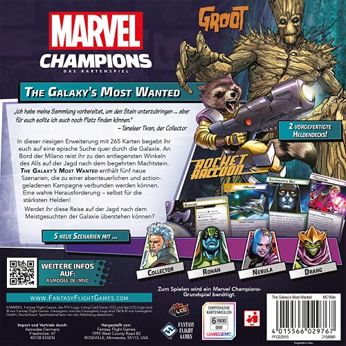 Asmodee Marvel Champions: El Juego de Cartas Galaxy's Most Wanted, campañas, construcción de Barras, alemán