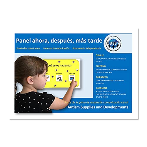 Autism Supplies & Developments- Plastic Visual Now Next Later Board (Español), Color surtido (Autism Supplies and Developments NNL_ES)