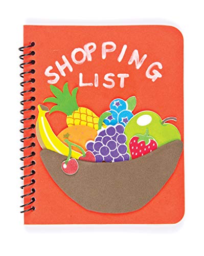 Baker Ross- Pegatinas de Espuma con Diseños de Frutas (Pack de 120) para Decorar Tarjetas, Cuadernos, Manualidades y Collages Infantiles