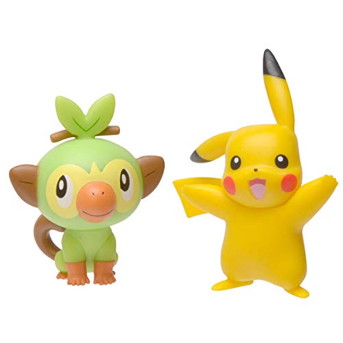 Bandai Pokémon-Pack de 2 Figuras de 3-5 cm, Pikachu & Ouistempo, WT97625