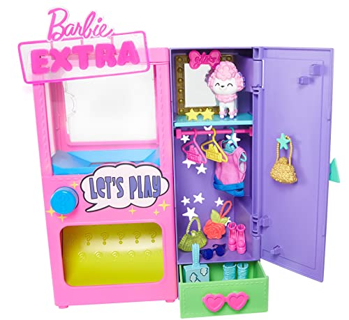 Barbie Extra - Conjunto de juego de armario de moda sorpresa con mascota y accesorios, para niñas a partir de 3 años