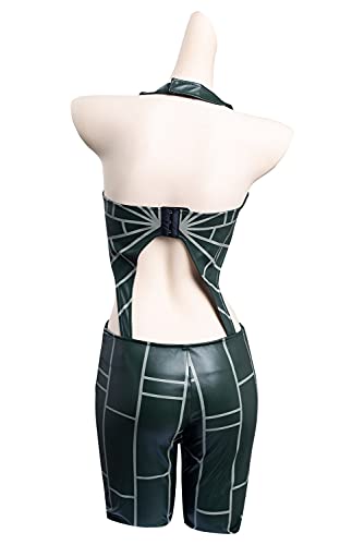 Bawbets JoJo's Bizarre Adventure Stone Ocean Jolyne Cujoh Cosplay Disfraz Jolyne Kujo Trajes Chaleco Pantalones, Negro, S