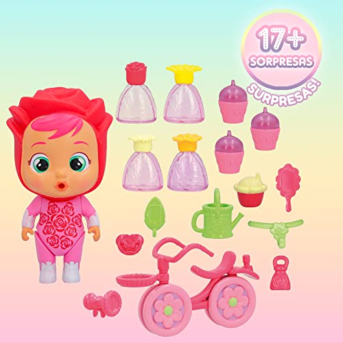 BEBÉS LLORONES LÁGRIMAS MÁGICAS Flowers Playset | Playset del Personaje Rose y 17 Accesorios para Simular Crear Perfumes | Juguete para Niños y Niñas +3 Años